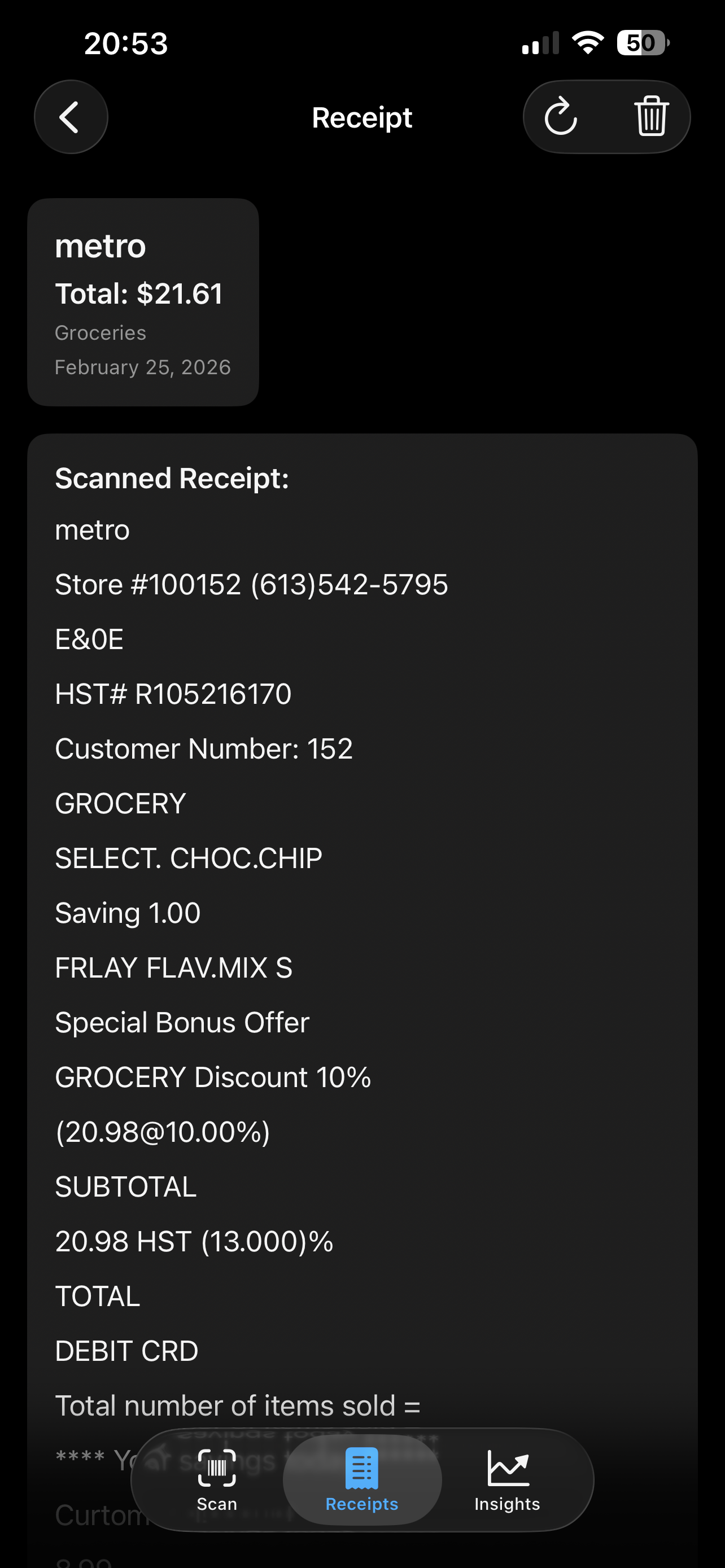 Scanner View Screenshot
