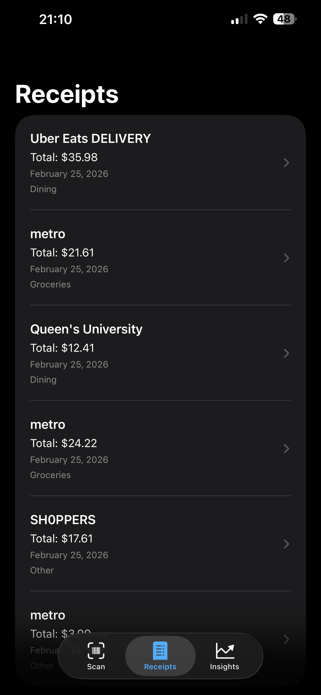 Scanner View Screenshot