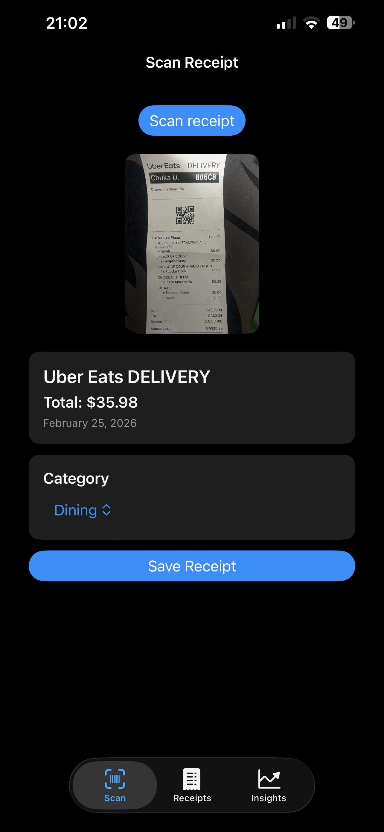 Scanner View Screenshot